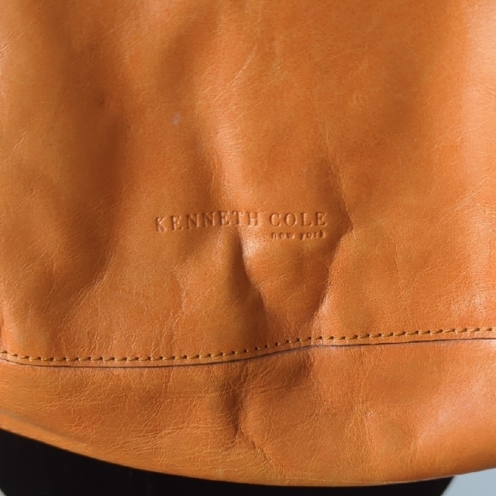 Y2K KENNETH COLE Tan Leather Hobo Purse - Picture 3 of 5